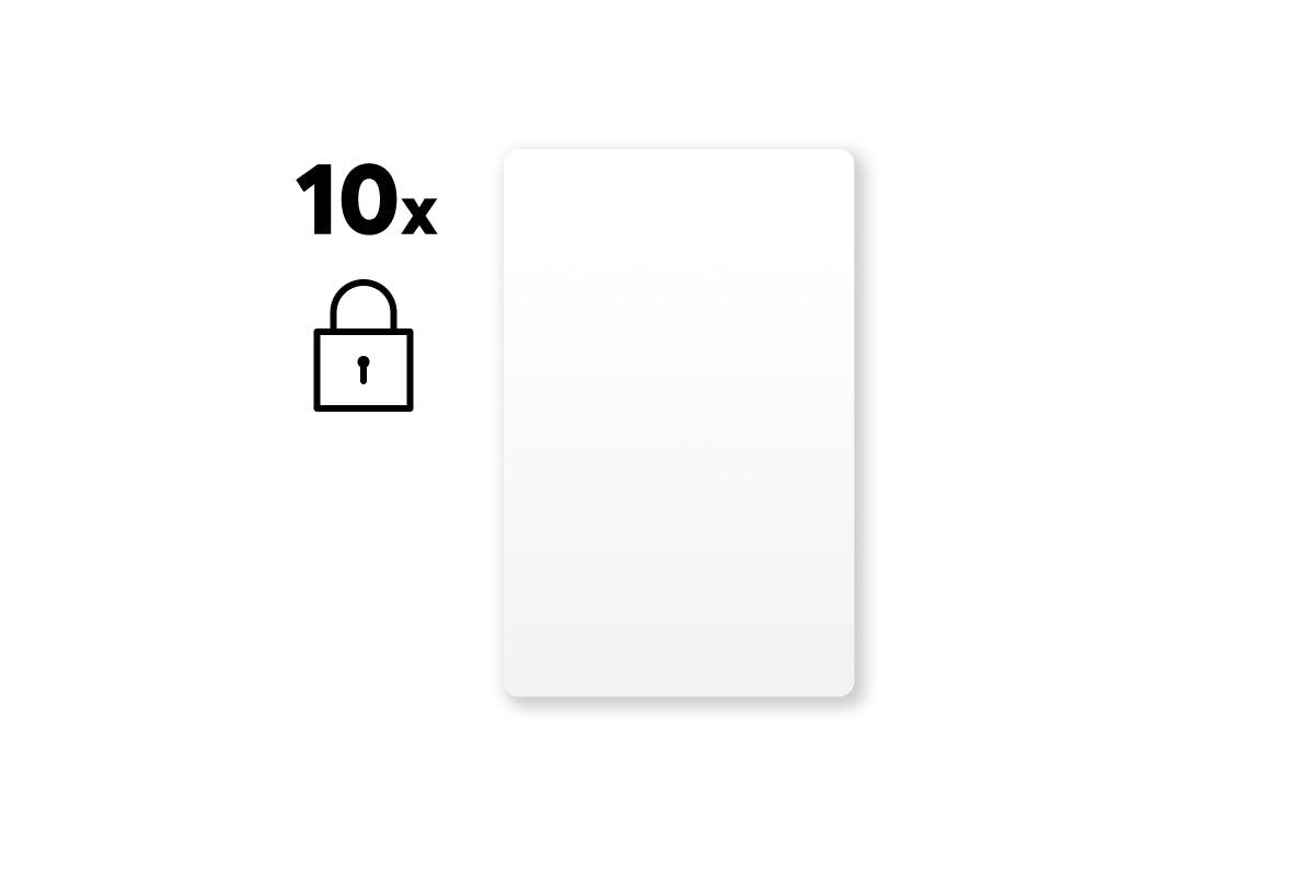 Verschlüsselte NFC Smart Cards Weiß Set - 10 Stück